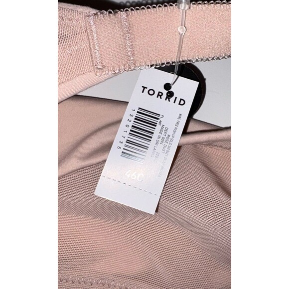TORRID Wire Free Push Up Solid 360 Back Smoothing Dream Bra 46C NWT Rose Dust - Picture 7 of 9